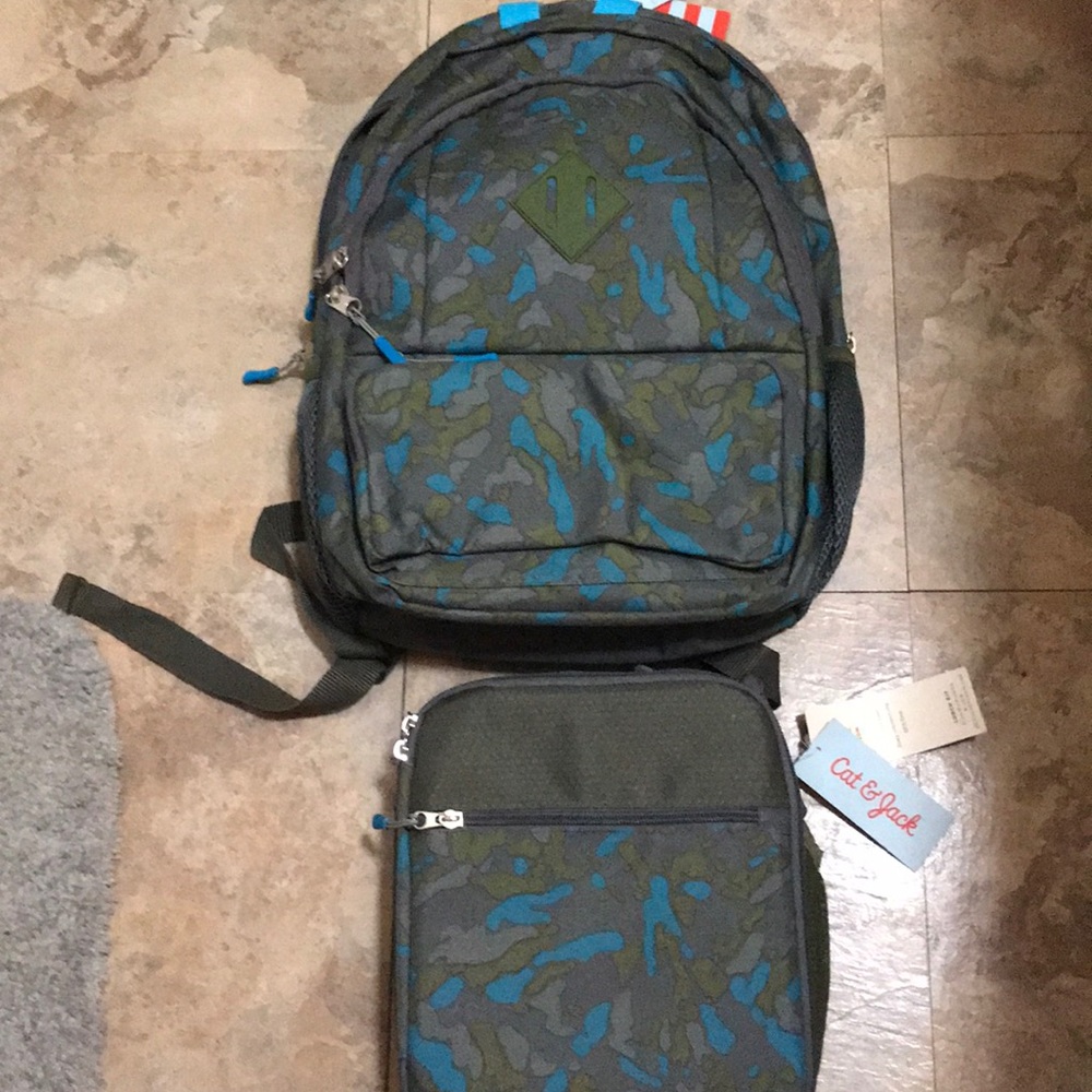 Cat & Jack backpack and lunch box